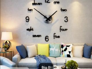 Mall EVENTO Wall Clock 3D 24 inch Wooden Watch DIY Design Decoration Small & Large